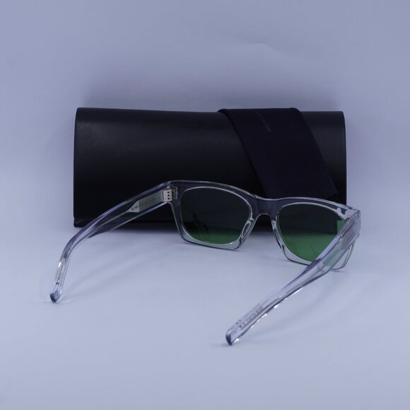 Saint Laurent SL402 008 Square Sunglasses - Transparent/Green - Picture 5 of 12